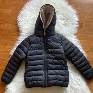 SAVE THE DUCK Black Puffer Jacket for Kids
